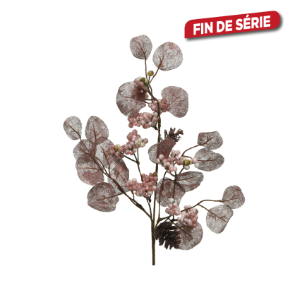 Branche avec baies roses 55 cm DECORIS