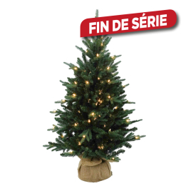 Sapin de Noël artificiel illuminé Everton vert 122 cm