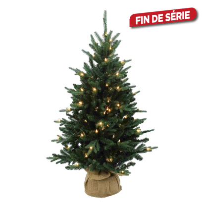 Sapin de Noël artificiel illuminé Everton vert 122 cm