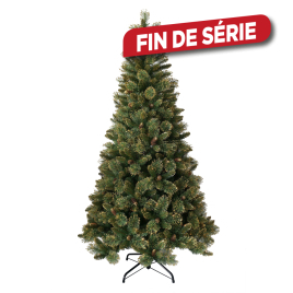 Sapin de Noël artificiel Shimmery vert et doré 213 cm