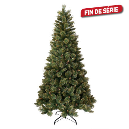 Sapin de Noël artificiel Shimmery vert et doré 213 cm