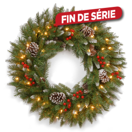 Couronne de Noël illuminée Berry Ø 61 cm