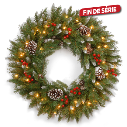 Couronne de Noël illuminée Berry Ø 61 cm