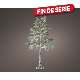 Sapin lumineux enneigé LED blanc chaud 150 cm LUMINEO