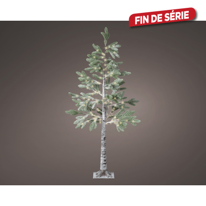 Sapin lumineux enneigé LED blanc chaud 150 cm LUMINEO