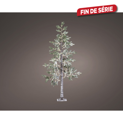 Sapin lumineux enneigé LED blanc chaud 210 cm LUMINEO