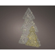 Sapin en fil métallique LED blanc chaud 26 x 2,5 x 40 cm LUMINEO