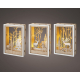 Cadre en bois avec paysage LED blanc chaud 4 x 10 x 15 cm LUMINEO