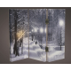 Paravent blanc LED blanc chaud en MDF 48 x 38 cm LUMINEO