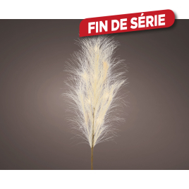 Herbe de la Pampa blanc cassé avec LED blanc chaud Ø 5 x 70 cm LUMINEO