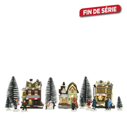 Set de maisons avec figurines LED LUMINEO