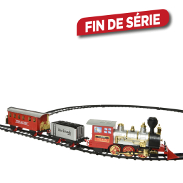 Train de Noël animé avec rails 345 cm LUMINEO