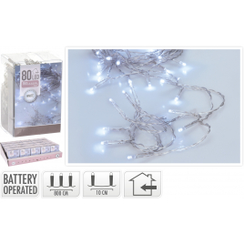 Guirlande fixe intérieure LED blanc froid 8 m