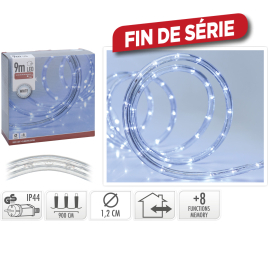 Tube lumineux 8 fonctions LED blanc froid 9 m