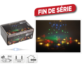 Guirlande de Noël intérieure et extérieure Cascade LED multicouleur 0,1 x 2 m