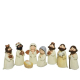 Set de figurines blanches pour crèche 8 pièces