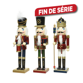 Figurine Casse noisette en bois bordeaux 50 cm DECORIS