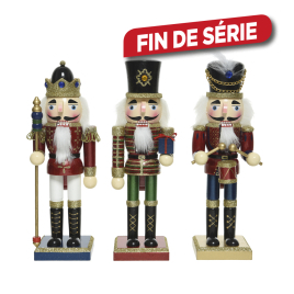 Figurine Casse noisette en bois bordeaux 25 cm DECORIS