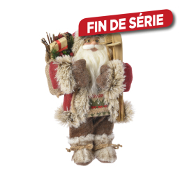 Père Noël rouge country 30 cm DECORIS