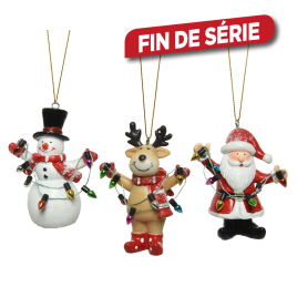 Personnage de Noël à suspendre 8 cm DECORIS