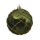 Boule de Noël incassable carreaux vert pin Ø 8 cm DECORIS