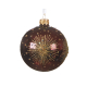 Boule de Noël en verre étoile bordeaux Ø 8 cm DECORIS