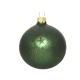 Boule de Noël en verre étoile polaire vert pin Ø 8 cm DECORIS