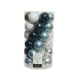 Set de boules de Noël incassables bleues et blanches Ø 6 cm 37 pièces DECORIS