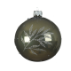 Boule de Noël en verre branche vert mousse Ø 8 cm DECORIS