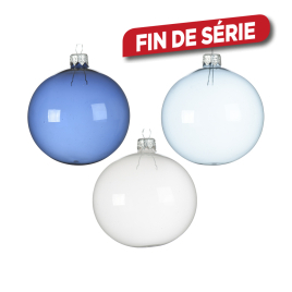 Boule de Noël en verre transparente Ø 8 cm DECORIS