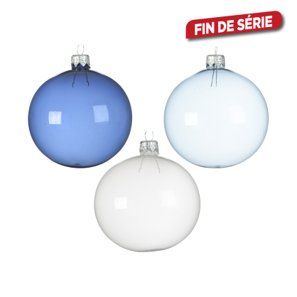 Boule de Noël en verre transparente Ø 8 cm DECORIS