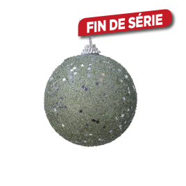 Boule de Noël en mousse avec étoiles vert mousse Ø 8 cm DECORIS