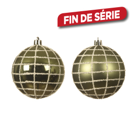 Boule de Noël incassable vert mousse Ø 8 cm DECORIS