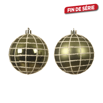 Boule de Noël incassable vert mousse Ø 8 cm DECORIS