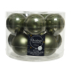 Boule de Noël en verre vert mousse Ø 6 cm 10 pièces DECORIS