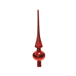 Cimier en verre rouge brillant Ø 6 x 26 cm DECORIS