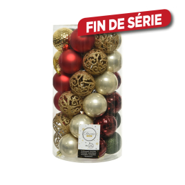 Set de boules de Noël incassables Ø 6 cm 37 pièces DECORIS