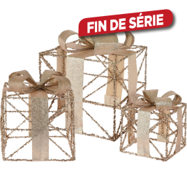 Set de cadeaux lumineux LED 3 pièces