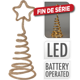 Arbre torsadé Etoile LED 38 cm