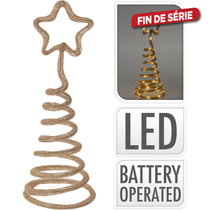 Arbre torsadé Etoile LED 38 cm