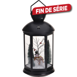 Lanterne avec scène de Noël LED