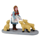 Figurine jeune fille et ses cochons LEMAX