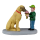 Figurine petit garçon et son chien LEMAX