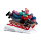 Figurine père en luge avec ses enfants LEMAX