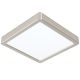 Plafonnier LED Fueva 5 nickel 21 x 21 cm 3000 K 17 W EGLO