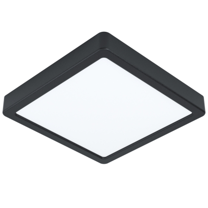 Plafonnier LED Fueva 5 noir 21 x 21 cm 3000 K 17 W EGLO