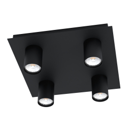 Spot LED Valcasotto noir 32 x 32 x 10 cm GU10 4 x 4,5 W EGLO