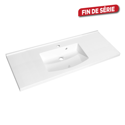 Plan de toilette Flex blanc brillant 120 cm ALLIBERT