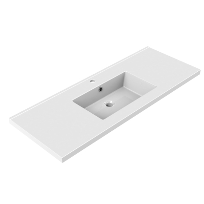 Plan de toilette Tobi blanc brillant 120 cm ALLIBERT