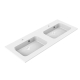 Plan de toilette Style blanc brillant double vasque 120 cm ALLIBERT